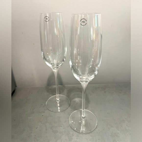 Tiffany and Co. crystal champagne glasses. Set of 2. Never used. - Picture 1 of 3